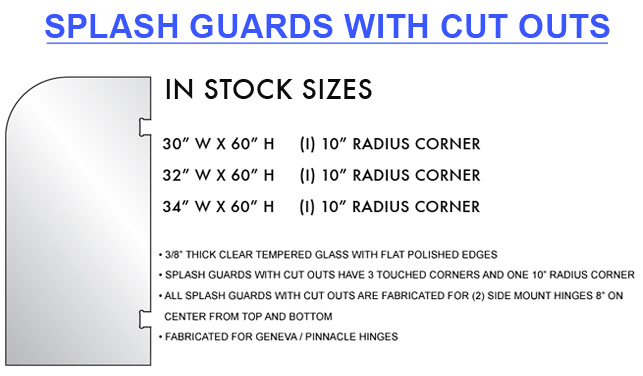 Splash Guards with Cutouts