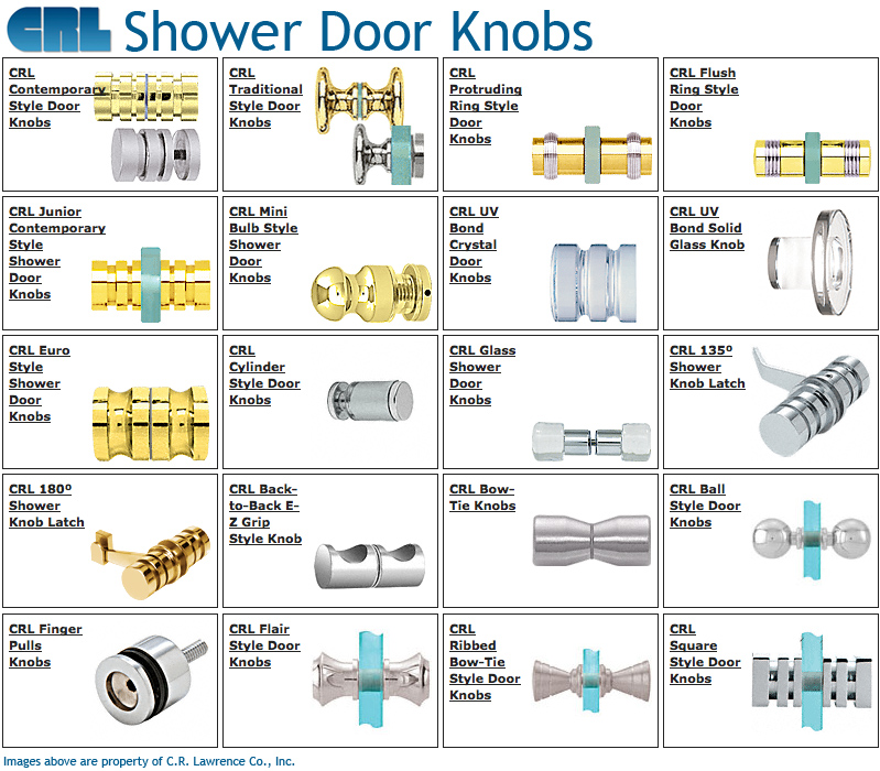 shower door knobs